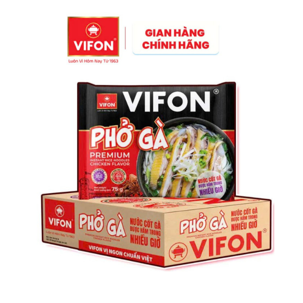 Phở Gà VIFON Có Gói Nước Cốt Gà 75g/ Gói