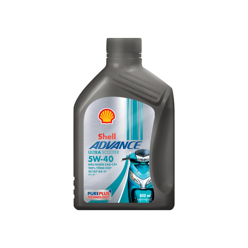 Nhớt Xe Tay Ga Cao Cấp Shell Advance Ultra Scooter 5W-40 Jaso MB API SP Made in Shell - Việt Nam