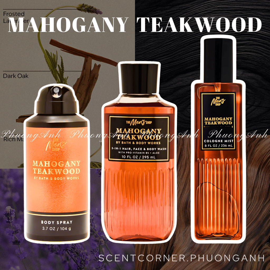 MAHOGANY TEAKWOOD | Bộ sản phẩm Cologne Mist - Sữa Tắm Nam