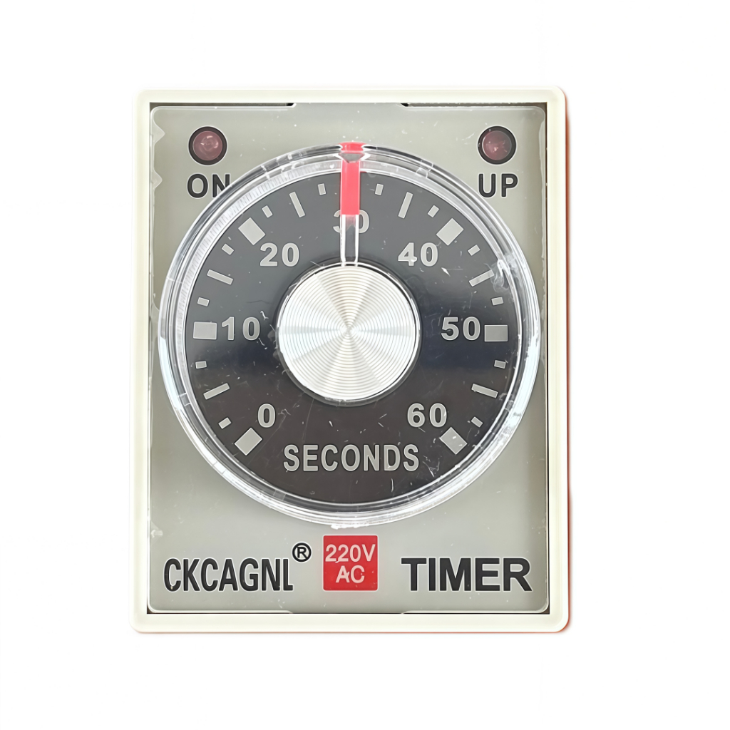 Rơ Le Thời Gian AH3-3 6S / AH3-3 60S / AH3-3 60M 1Tức Thời + 1Trễ 220V 24V  Timer Dùng cho Tủ Điện