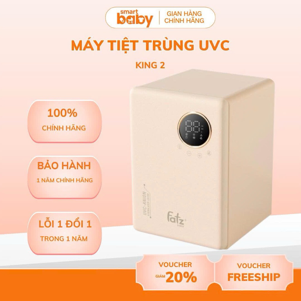 Máy Tiệt Trùng Sấy Khô Tia UVC King 2 Fatz Baby - FB4799BT