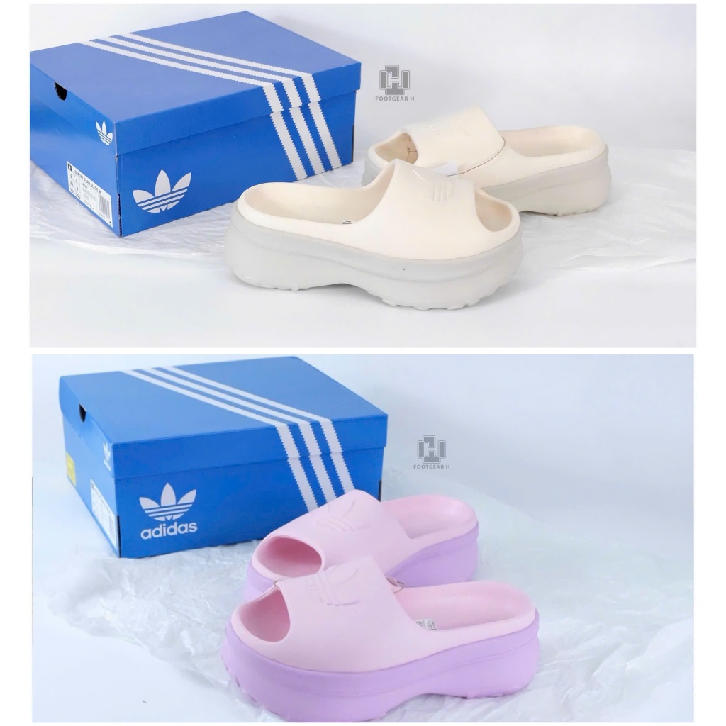 [ChinhHang] Dép Adidas Adifom Stan Smith Wonder White Alumina / Tím - JR6297 / JI2613