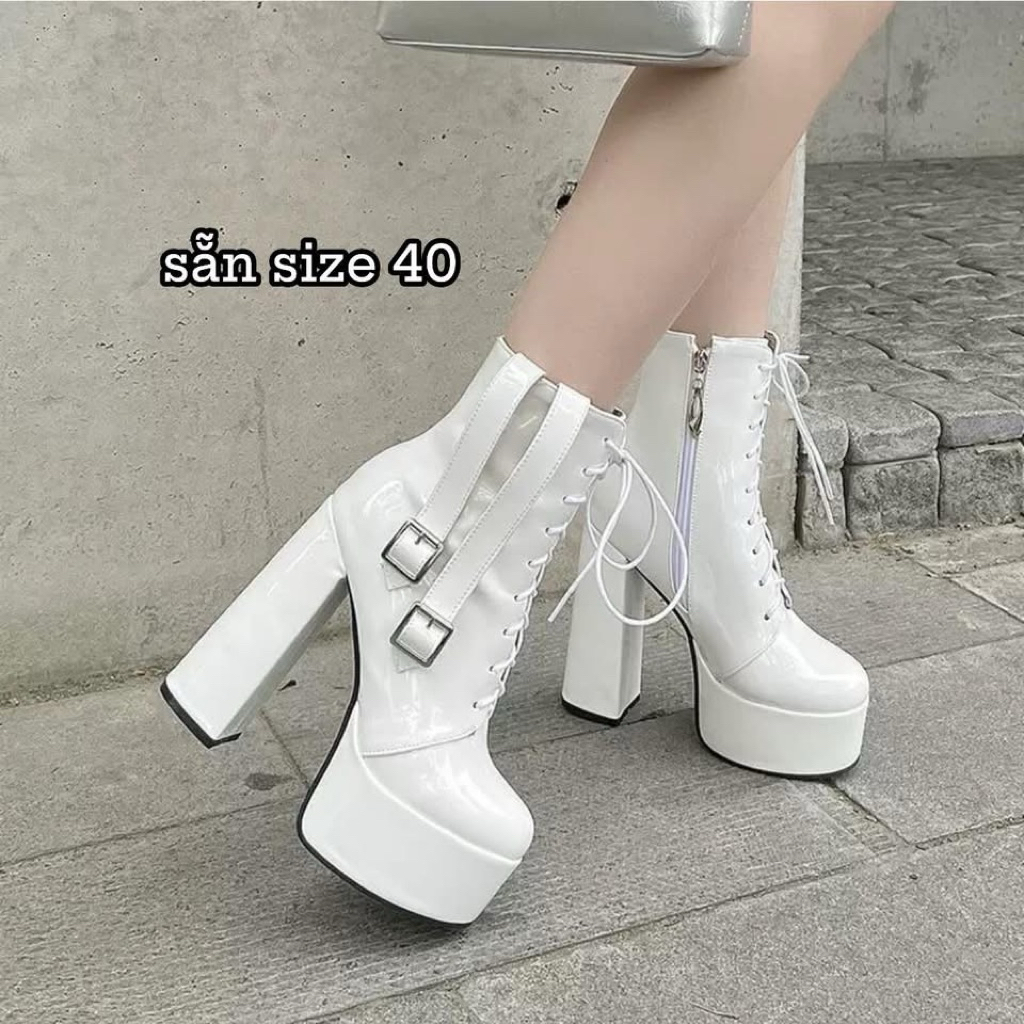 Giày Boot Combat cổ ngắn