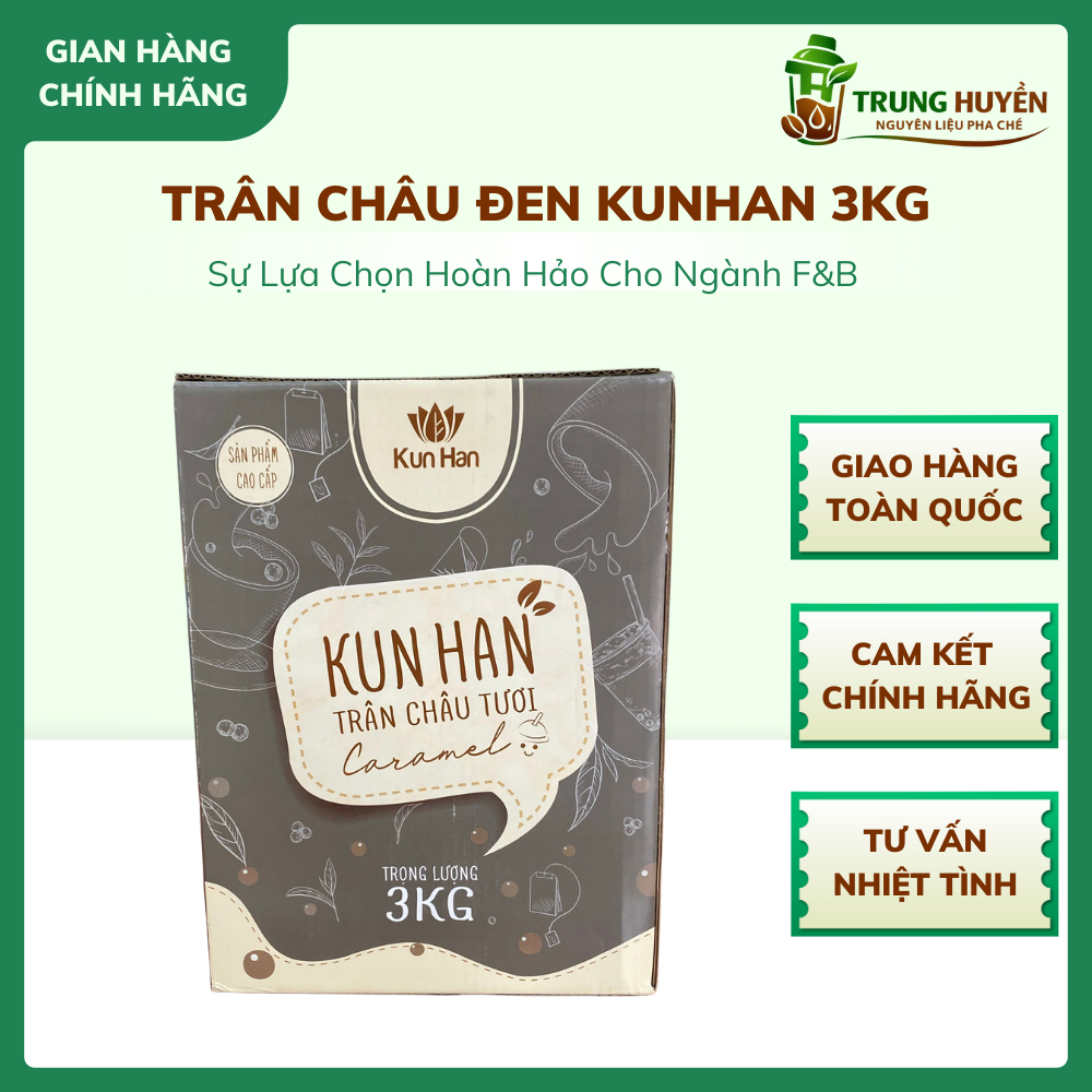 Trân Châu Đen Kunhan Hộp 3kg
