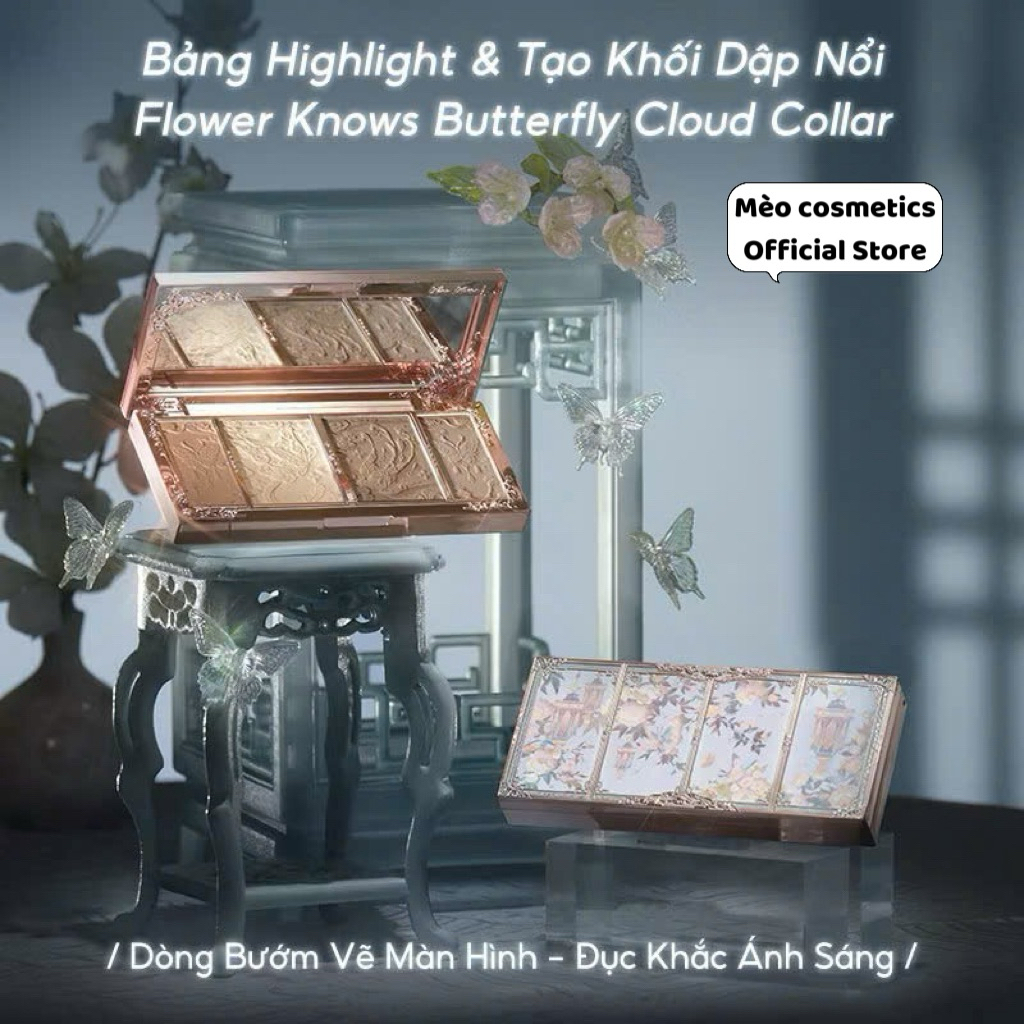 [CHÍNH HÃNG] [CÓ SẴN] Phấn tạo khối&highlight hồ điệp Flowers know tone 02