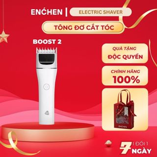Tông đơ cắt tóc Enchen Boost Boost 2,lưỡi cắt thép không gỉ, pin dùng đến 80 phút - BH 6 tháng