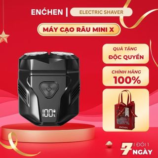 Máy cạo râu Enchen Mini X, 15 lưỡi dao tự mài, đầu cạo 3D chống nước toàn thân - BH 6 tháng