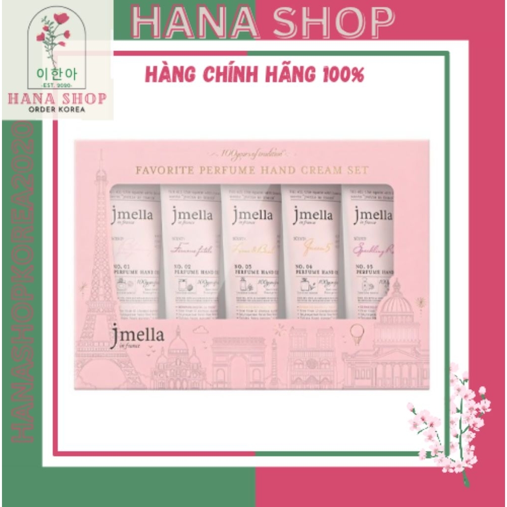 Set 5 Kem Dưỡng Da Tay Nước Hoa Jmella