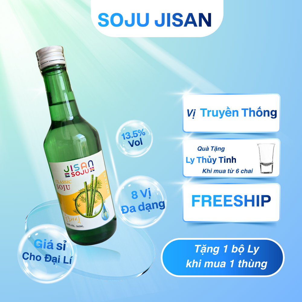 [Giá sỉ] Soju Nhập Khẩu An Đông Hàn Quốc, Tặng bộ ly cao cấp khi mua 1 thùng