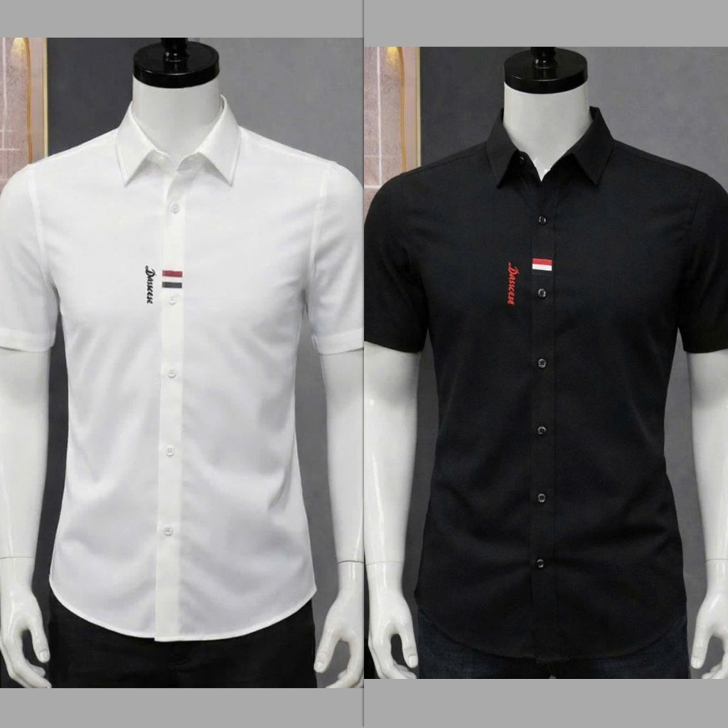 Áo sơ mi nam basic vải cotton trơn mền mịn dày dặn không nhăn co giãn - Guman Fashion