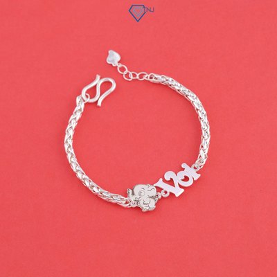 Lắc bạc cho bé hình voi baby ngộ nghĩnh khắc tên theo yêu cầu LTT0222 - Trang Sức TNJ