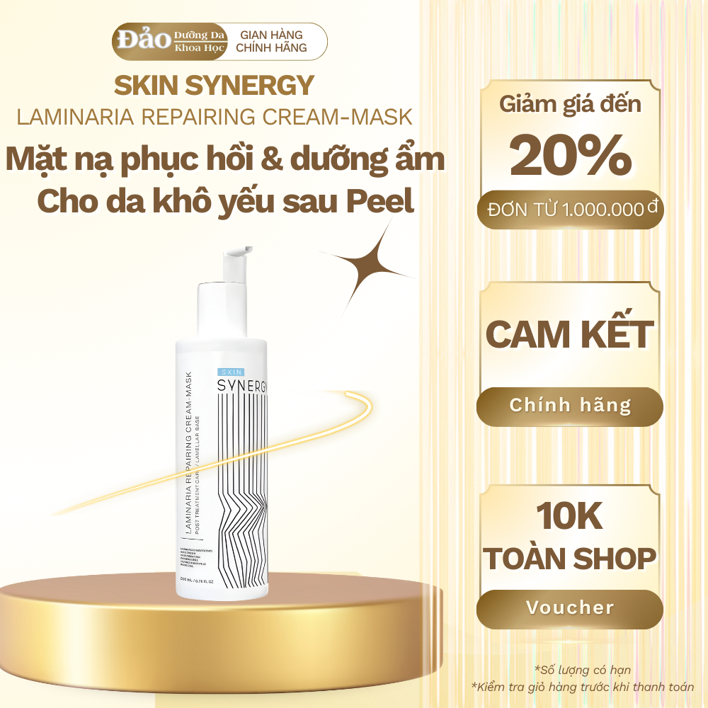 Mặt nạ Skin Synergy Laminaria Repairing CREAM-MASK phục hồi, dưỡng ẩm cho da khô yếu sau peel 200ml