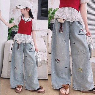 Quần bò bé gái ống suông 6-12 tuổi,quần jean bé gái 20-5-kg