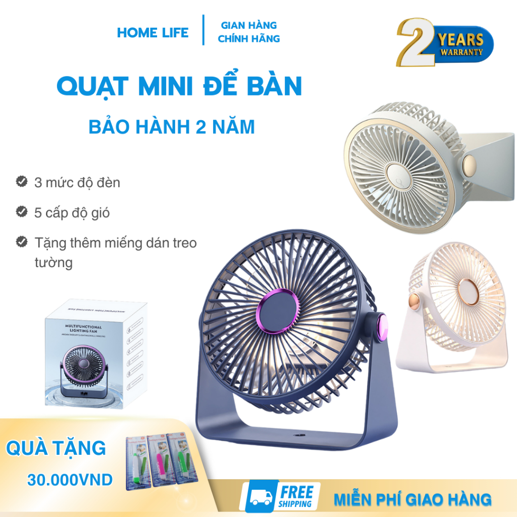 Quạt mini sạc điện 20000 MAH quạt kẹp,GF07 Quạt máy tính để bàn,Điều chỉnh tốc độ 5 tốc độ