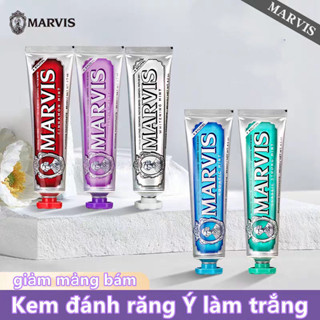 Kem đánh răng Marvis Whitening 85ML - Kem đánh răng Ý làm trắng, giảm mảng bám, bảo vệ răng miệng