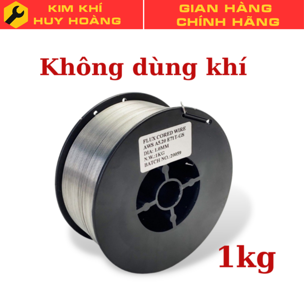 Cuộn dây hàn mig 1kg chính hãng không cần dùng khí ( E71T-GS)