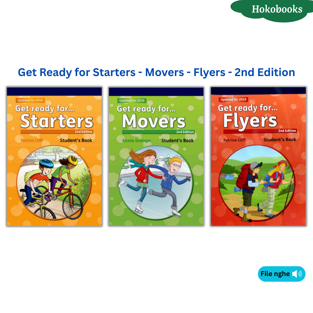 Sách - Get Ready for Starters - Movers - Flyers 2nd - Bản in màu laser