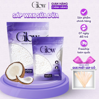 Sáp Wax Lông Sữa Dừa Premier GLOWWAXING Hàng Chính Hãng Chuyên Wax Body, Nách, Bikini Tặng Que