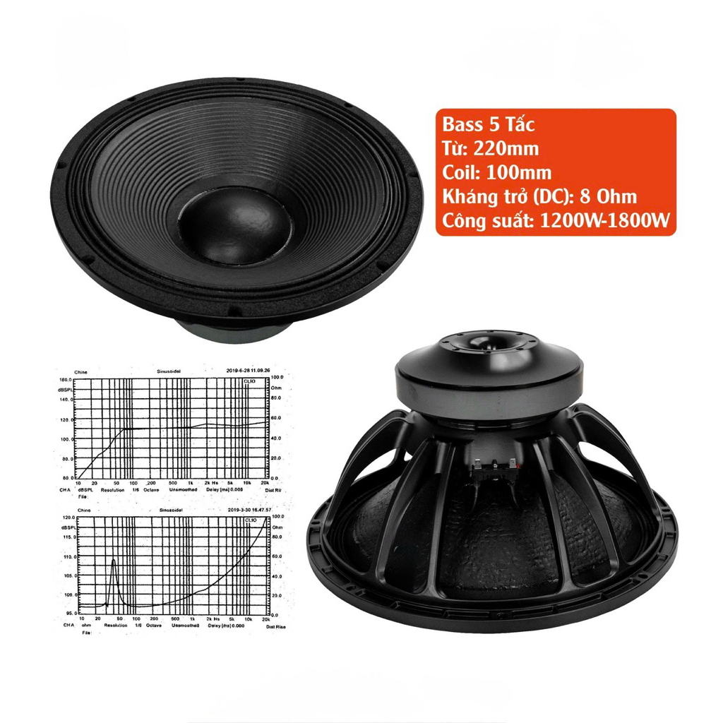 Bass 50 chuyên sub, nhện kép silicon, màng chống nước từ 220 coil 100 (1 cái)