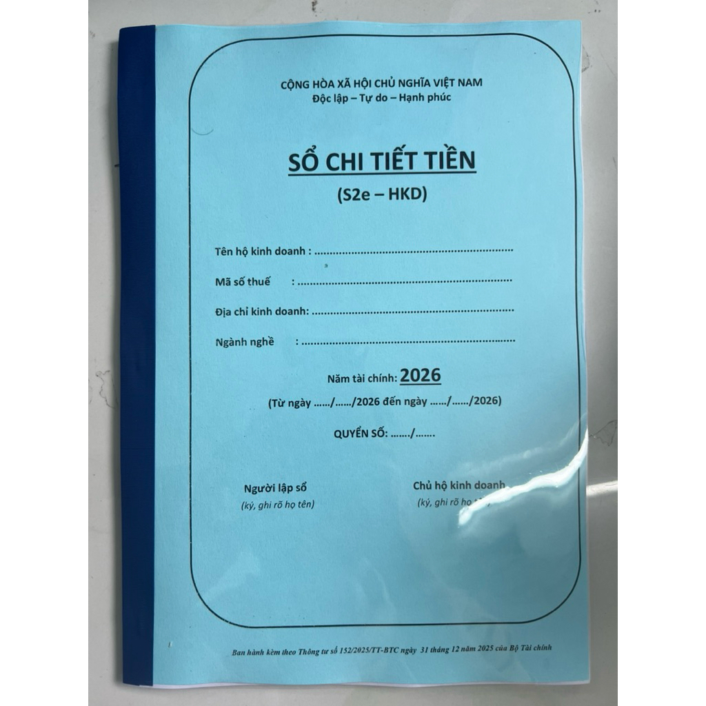 S2e Sổ Chi tiết tiền