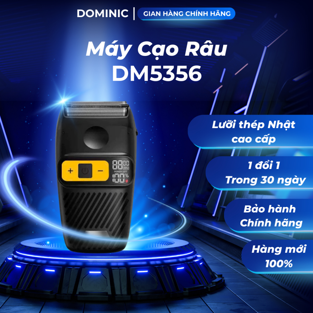 Máy cao râu DOMINIC DM5356 mini cao cấp, tông đơ cạo râu chính hãng, máy cạo râu du lịch cạo sạch sát chân- JMI SHOP