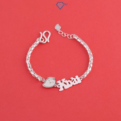 Lắc bạc cho bé hình quả soài khắc tên theo yêu cầu LTT0227 - Trang Sức TNJ