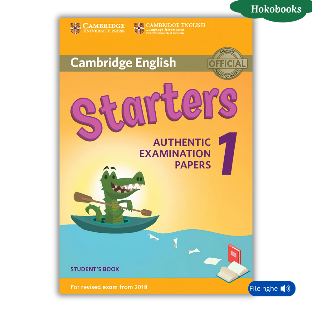 Sách Starters - Flyers - Movers Authentic Examination - Exam From 2018 - Bản in laser Tặng File nghe