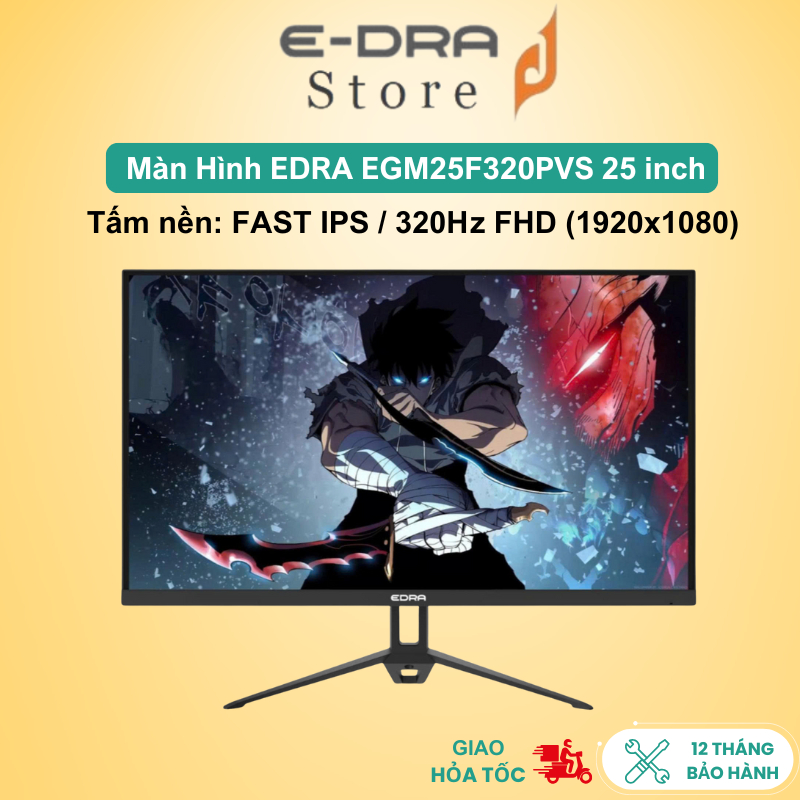 Màn hình gaming EDRA EGM25F320PVS 27 inch FHD 320Hz