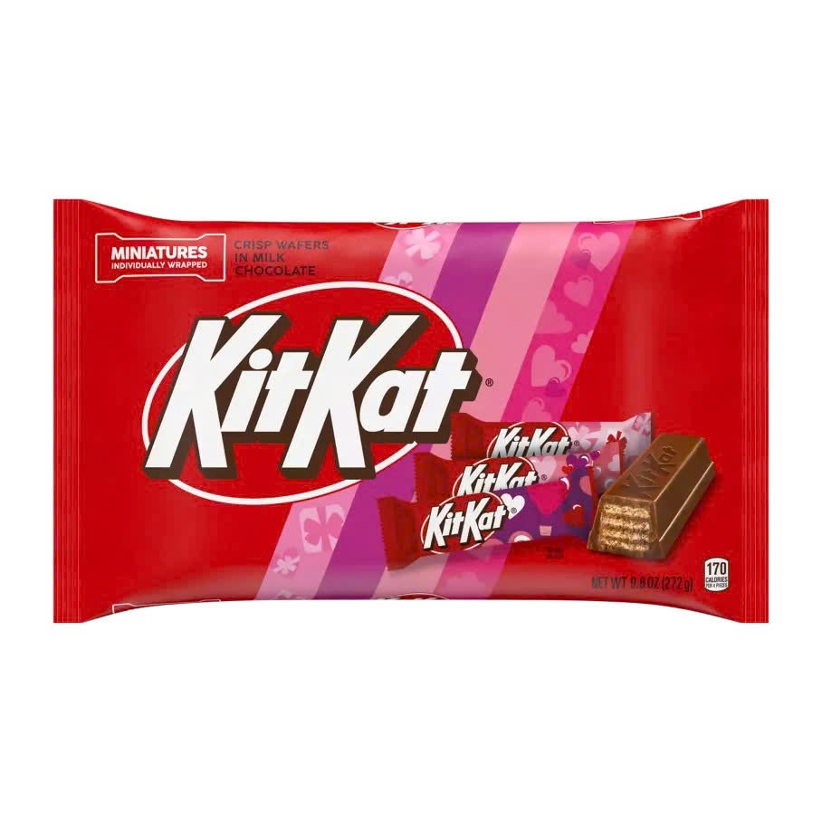 🍫🍪💕💞SOCOLA BỌC BÁNH WAFER VALENTINE CỦA MỸ KITKAT VALENTINE'S DAY MILK CHOCOLATE WAFER CANDY 272G