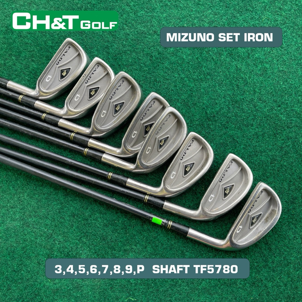 Bộ gậy golf sắt 8 cây Mizuno Faldo 3,4,5,6,7,8,9,P Shaft TF5780 nguyên bản nhật bản