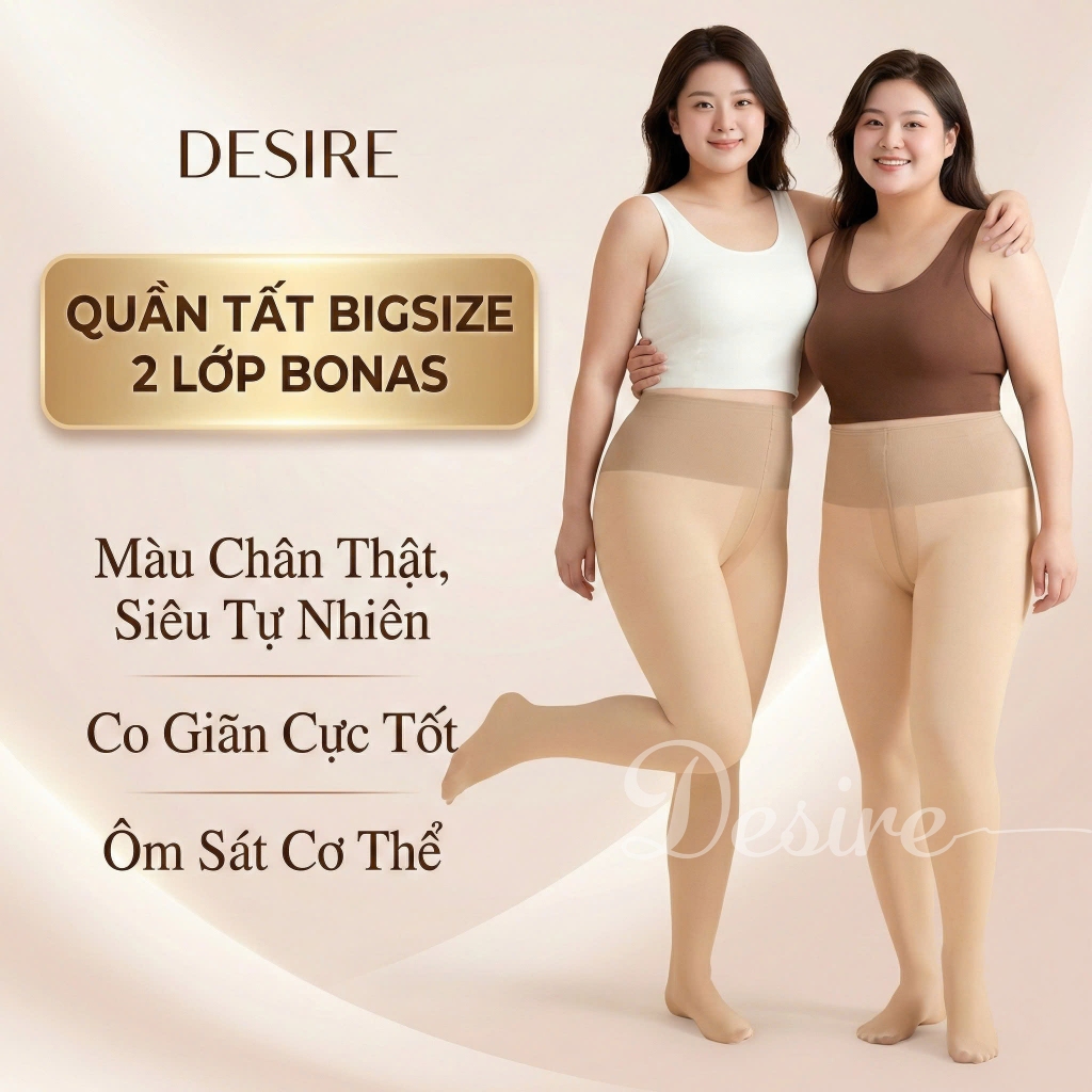 Quần tất nữ BIGSIZE (60-85KG) Dày 160G hai lớp lót nỉ giữ ấm che khuyết điểm định hình dáng BONAS DE