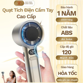 Quạt tích điện mini cầm tay 120 tốc độ gió. Bảo hành 12 tháng sử dụng