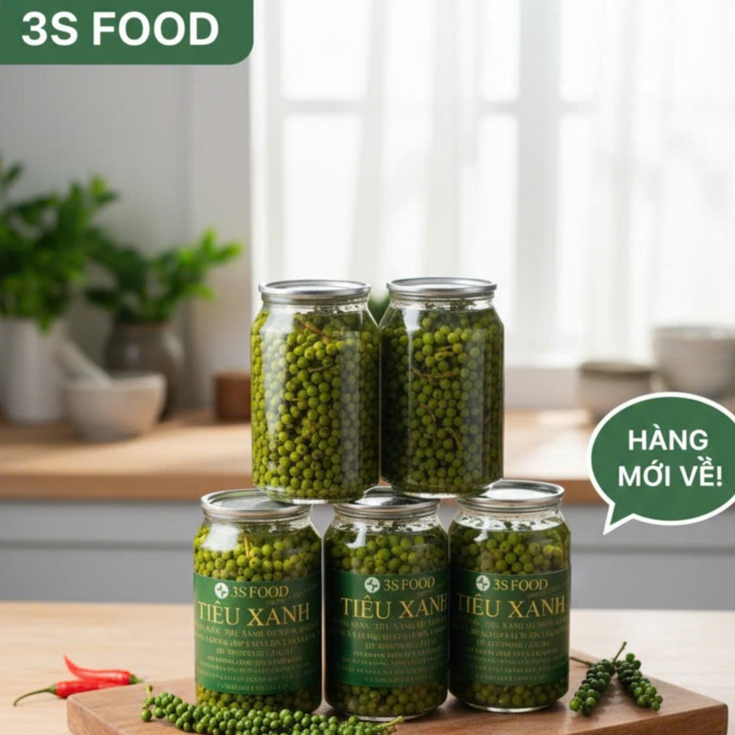 [HOT] Hạt tiêu xanh ngâm giấm, Tiêu xanh nguyên chùm - Cay Thơm, Chua Cay, Ăn là ghiền