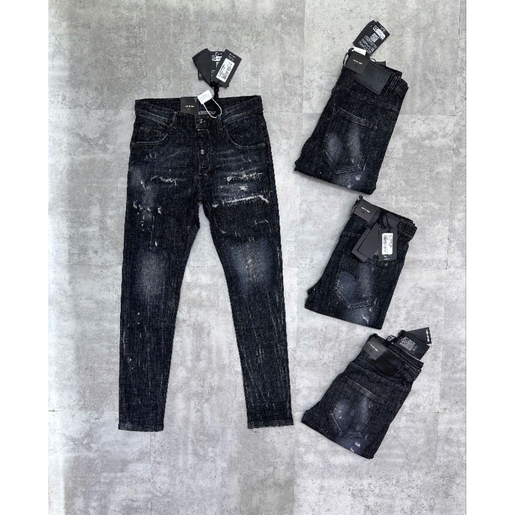 Quần Jean DSQ2 Xám Đen Nam Cao Cấp Chất Vải Mềm Mịn Chuẩn Likeauth