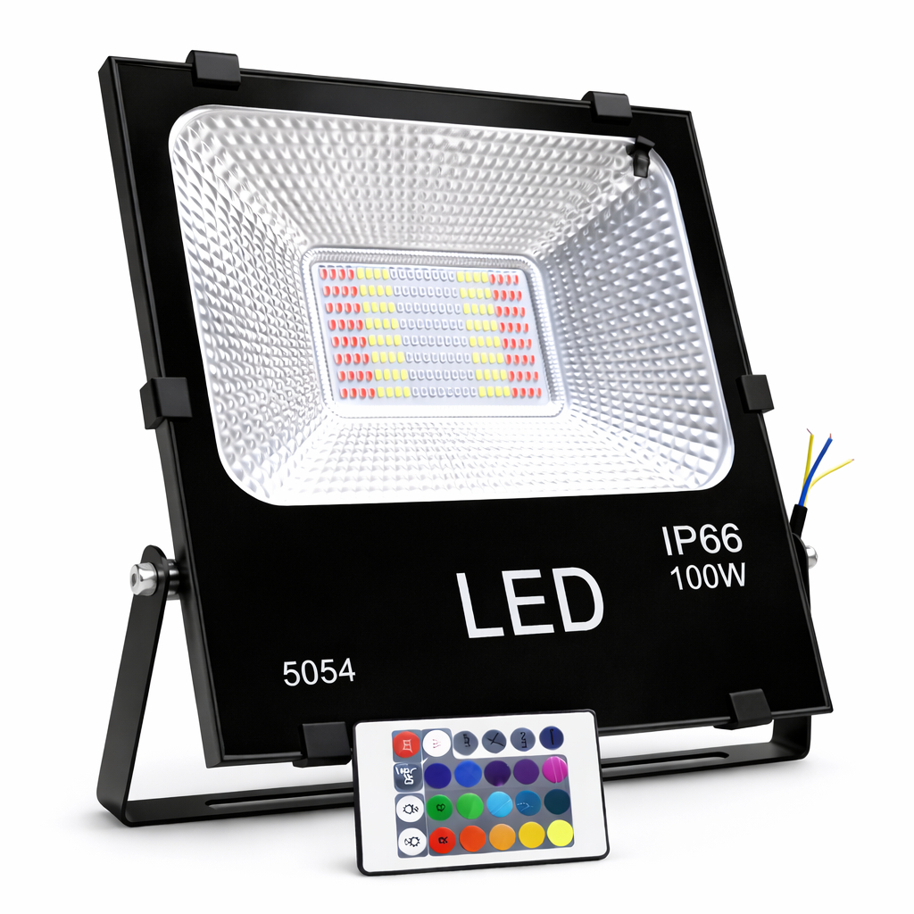Đèn pha led 100w đủ đổi màu