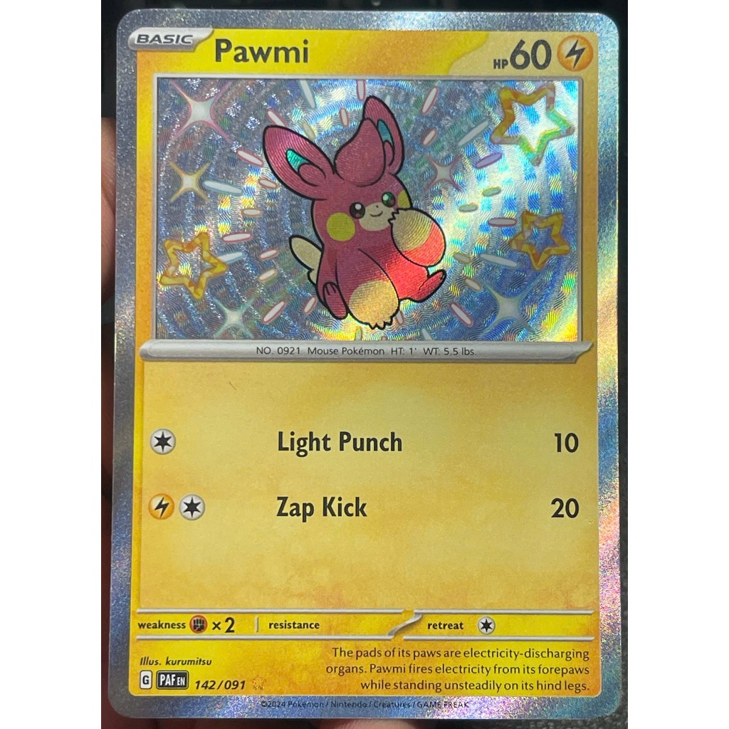 [KW2 Pokemon] [EN] Thẻ Pawmi - 142/091 - Shiny Rare