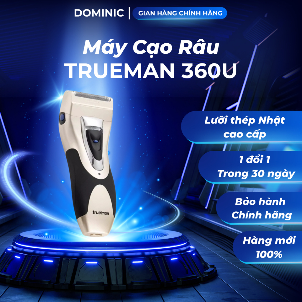 Máy Cạo Râu chính hãng TRUEMAN 360U Chống Nước, sạch nhẵn chân râu  - JMI SHOP - JMI GROUP