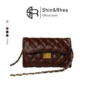 Ví Đeo Chéo Nữ Mini Shin&Rhea Da PU nhăn nhẹ  – Khóa Xoay Sang Trọng, Size 18x12 Shin&Rhea206