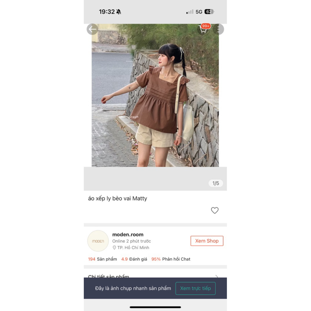 PASS ÁO BABYDOLL MATTY MODEN ROOM