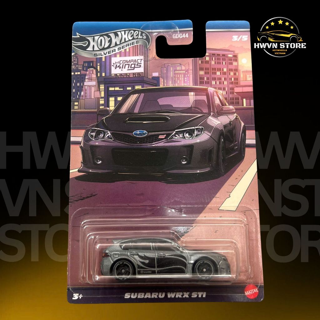 Xe mô hình Hotwheels Silver Series Subaru WRX STI màu xám