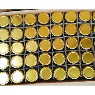 Sỉ - 120 - Hũ Lục Giác 180ml - Thủy tinh nắp thiếc màu Đen , Vàng.