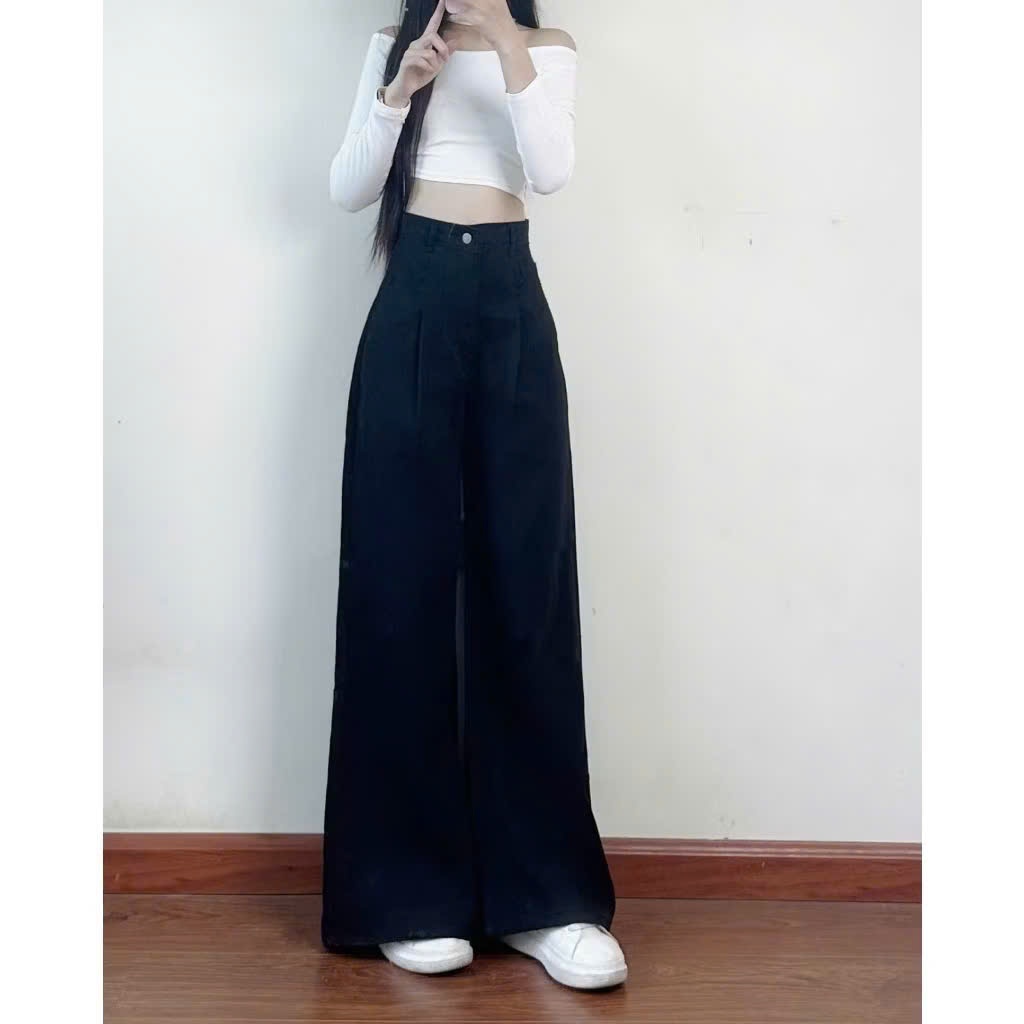 Quần Jean Nữ Ống Rộng Hari Lưng Cao Phong Cách | BigBuy360 - bigbuy360.vn
