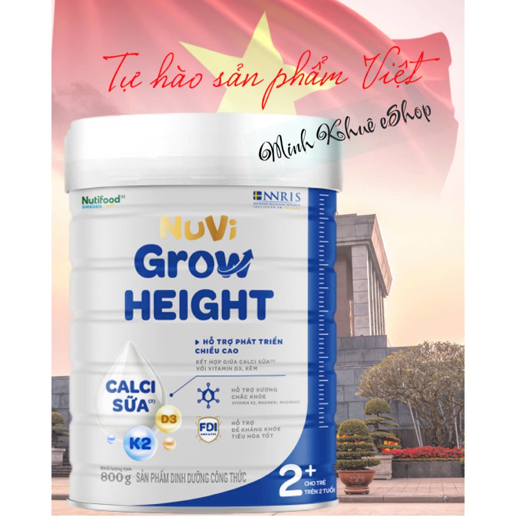SỮA BỘT NUVI GROW HEIGHT 2+ - LON 800G