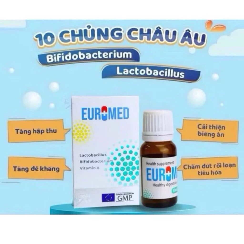 Men Vi Sinh EuroMed 10ml - Bổ sung lợi khuẩn giảm rối loạn tiêu h