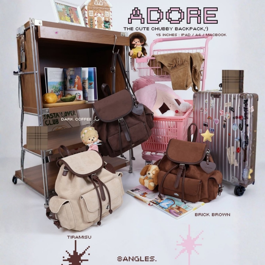 [SẴN] Túi Đeo Chéo Balo 8angles Adore 15inch Đựng Vùa Ipad A4 Macbook Xinh Xắn Dễ Thương