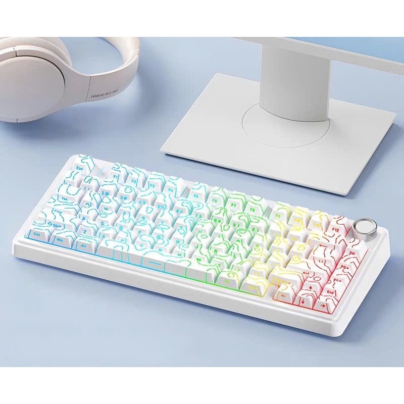 Bàn phím Aula F75 - Ship hoả tốc HCM - 3 chế độ kết nối - Led RGB từng phím - Mạch xuôi hotswap - Pin 4000 mAh | BigBuy360 - bigbuy360.vn