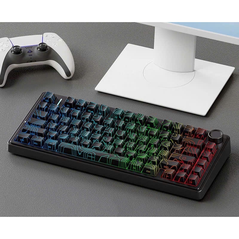 Bàn phím Aula F75 - Ship hoả tốc HCM - 3 chế độ kết nối - Led RGB từng phím - Mạch xuôi hotswap - Pin 4000 mAh | BigBuy360 - bigbuy360.vn