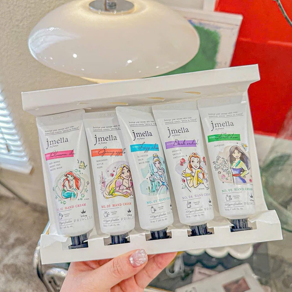 COMBO 5 TUÝP KEM DƯỠNG DA TAY NƯỚC HOA JMELLA ( TÁCH SET ko hộp)