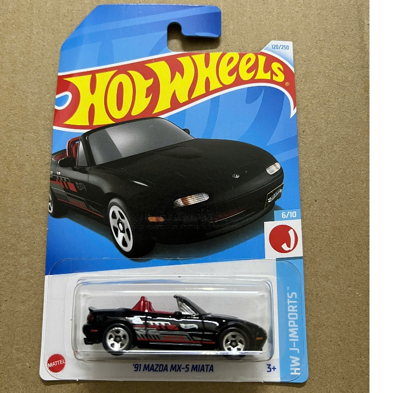 LeHuong Diecast - Xe mô hình Hot Wheels '91 Mazda MX-5 Miata (Black)