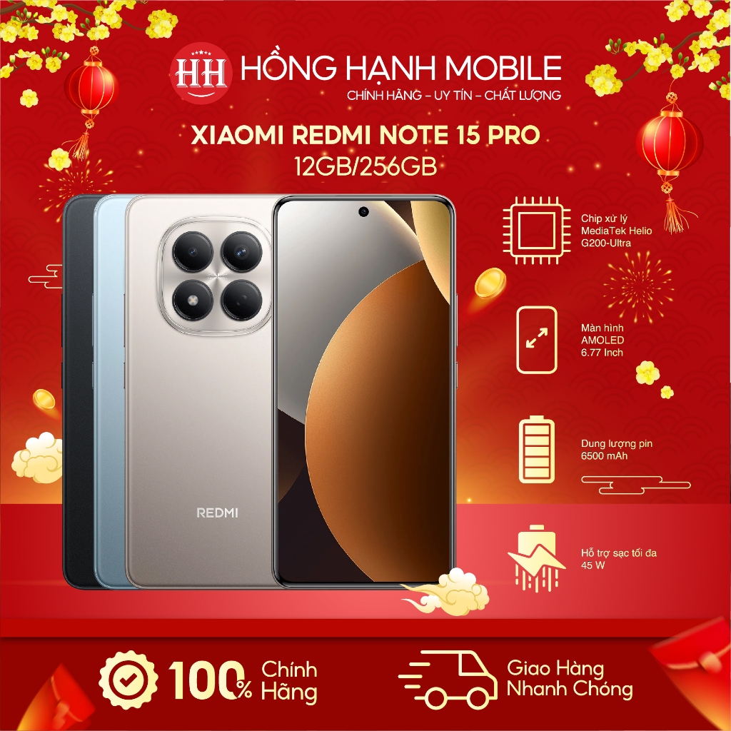 Điện Thoại Xiaomi Redmi Note 15 Pro 12GB/256GB - Hàng Chính Hãng | BigBuy360 - bigbuy360.vn